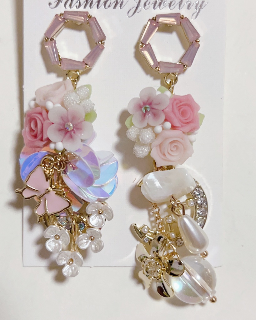 CREAK 薔薇ピアス ジャラジャラピアス ゴージャスピアス ゆめかわピアス