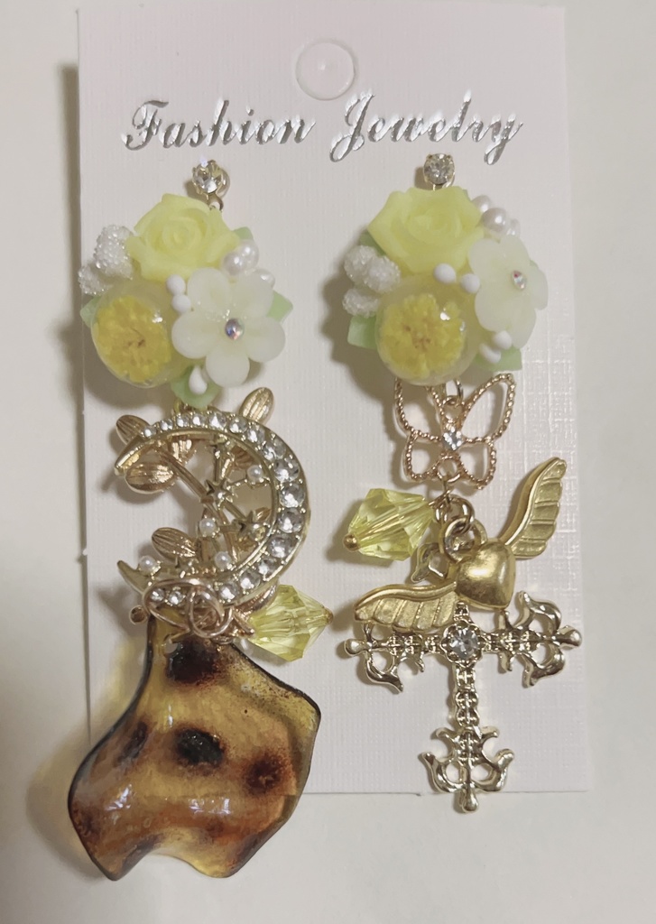 チョコループ　薔薇ピアス　ゴージャスピアス　ロングピアス