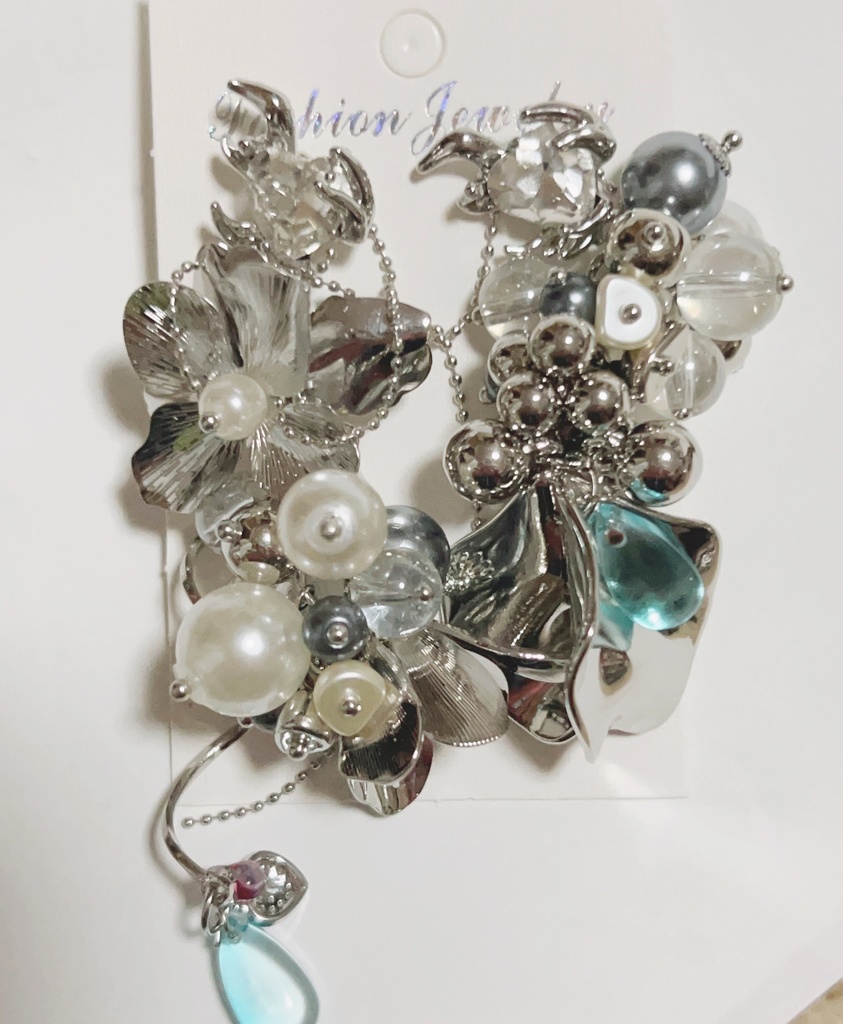 1番好きな夏に会えた　シルバーピアス　ゴージャスピアス　ロングピアス