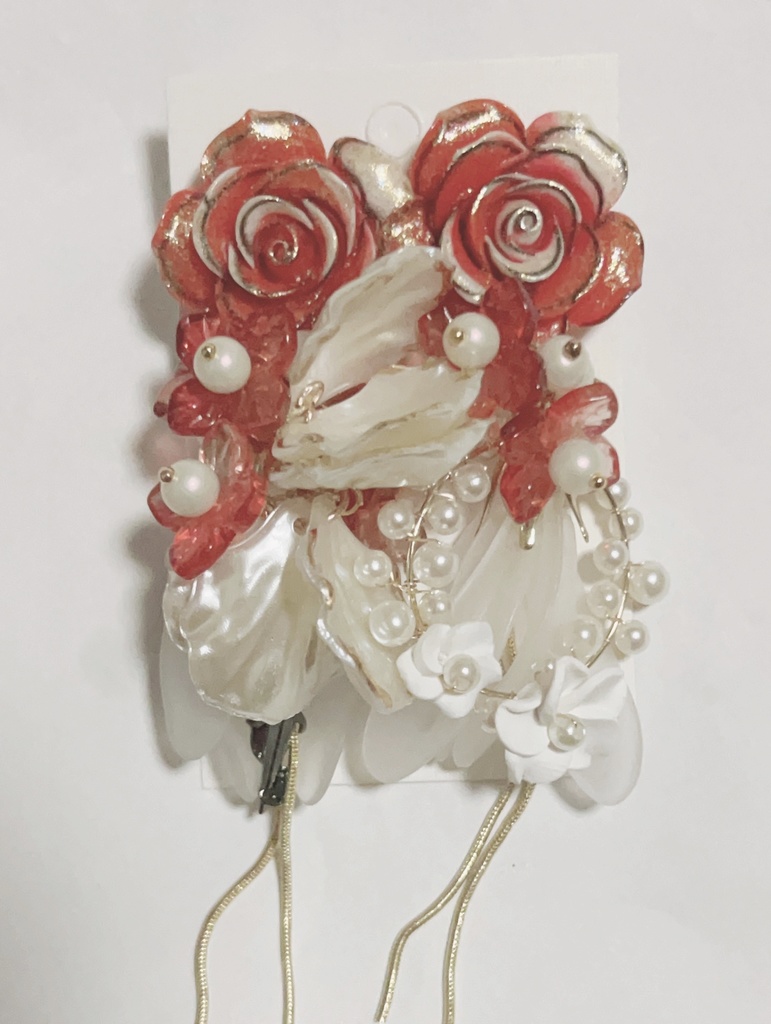 PRIDE 薔薇ピアス　ゴージャスピアス　ロングピアス　大ぶりアクセサリー
