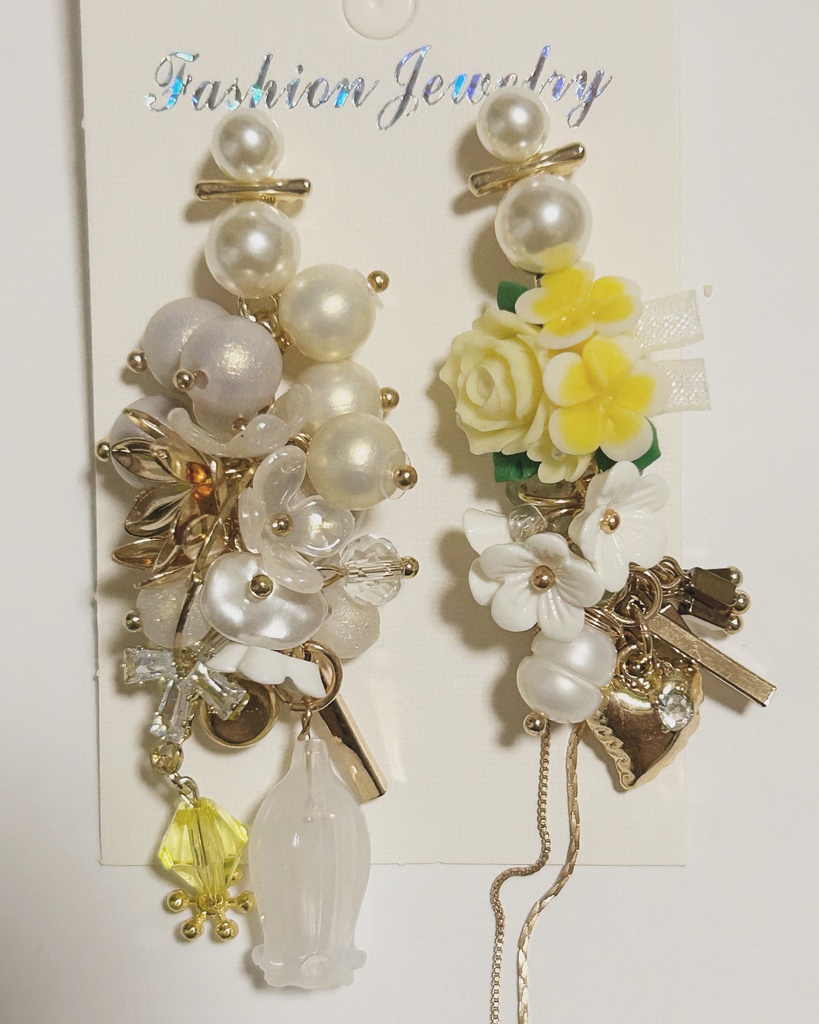 カーテン　薔薇ピアス　ゴージャスピアス　ロングピアス