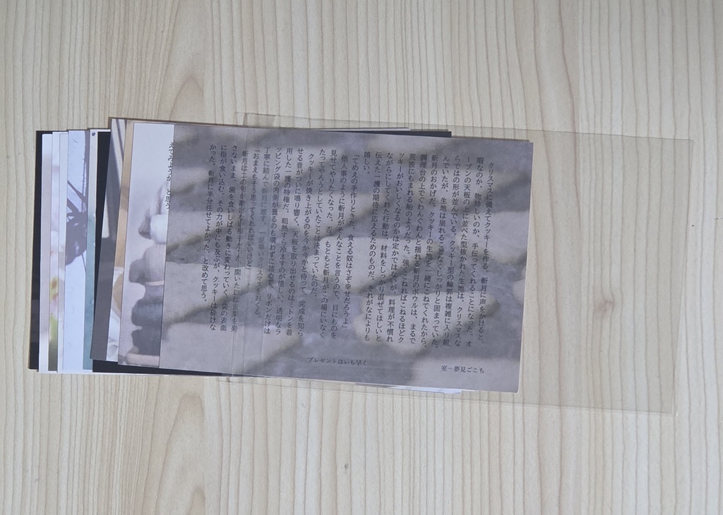 白黒ポストカード小説集(ケースなし)