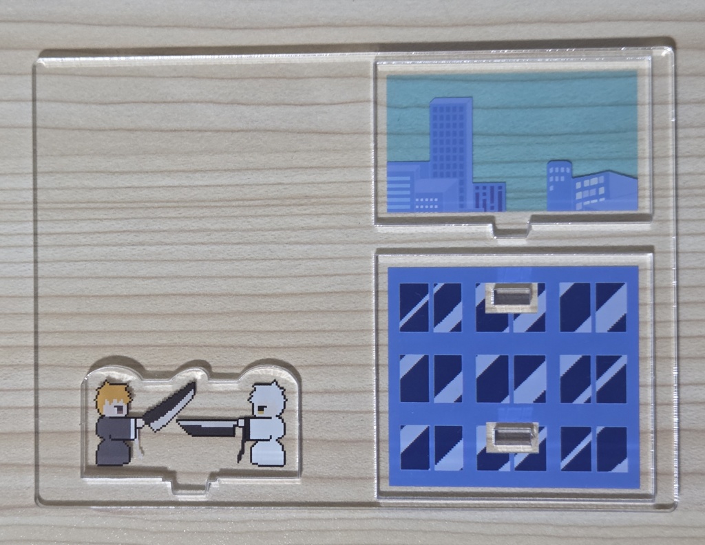 白黒ミニジオラマ