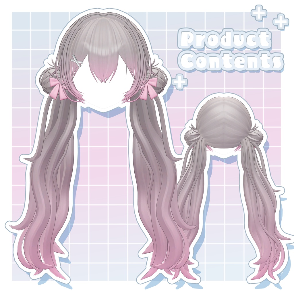 🤍12/21まで限定販売🤍Hair3Dmodel_FuwafuwaOdango【8avatar調整済】