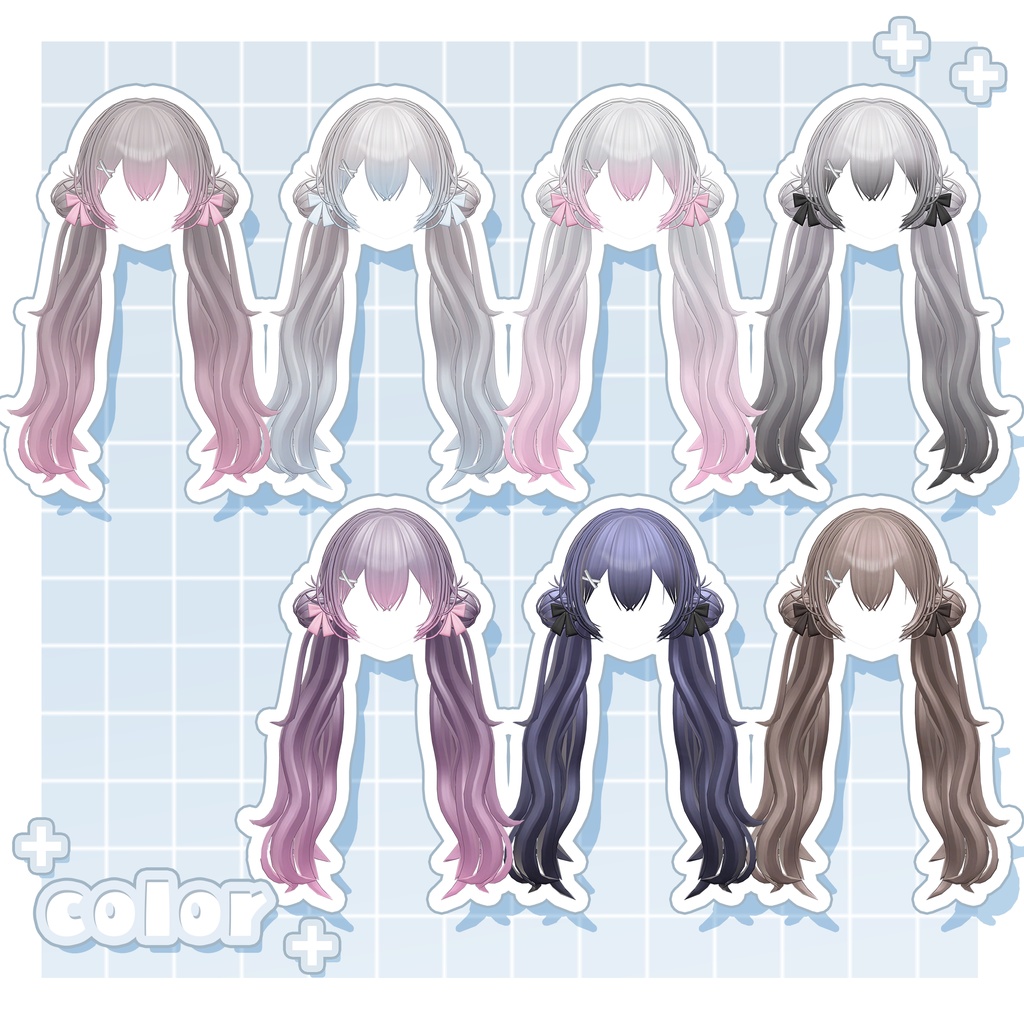 🤍12/21まで限定販売🤍Hair3Dmodel_FuwafuwaOdango【8avatar調整済】