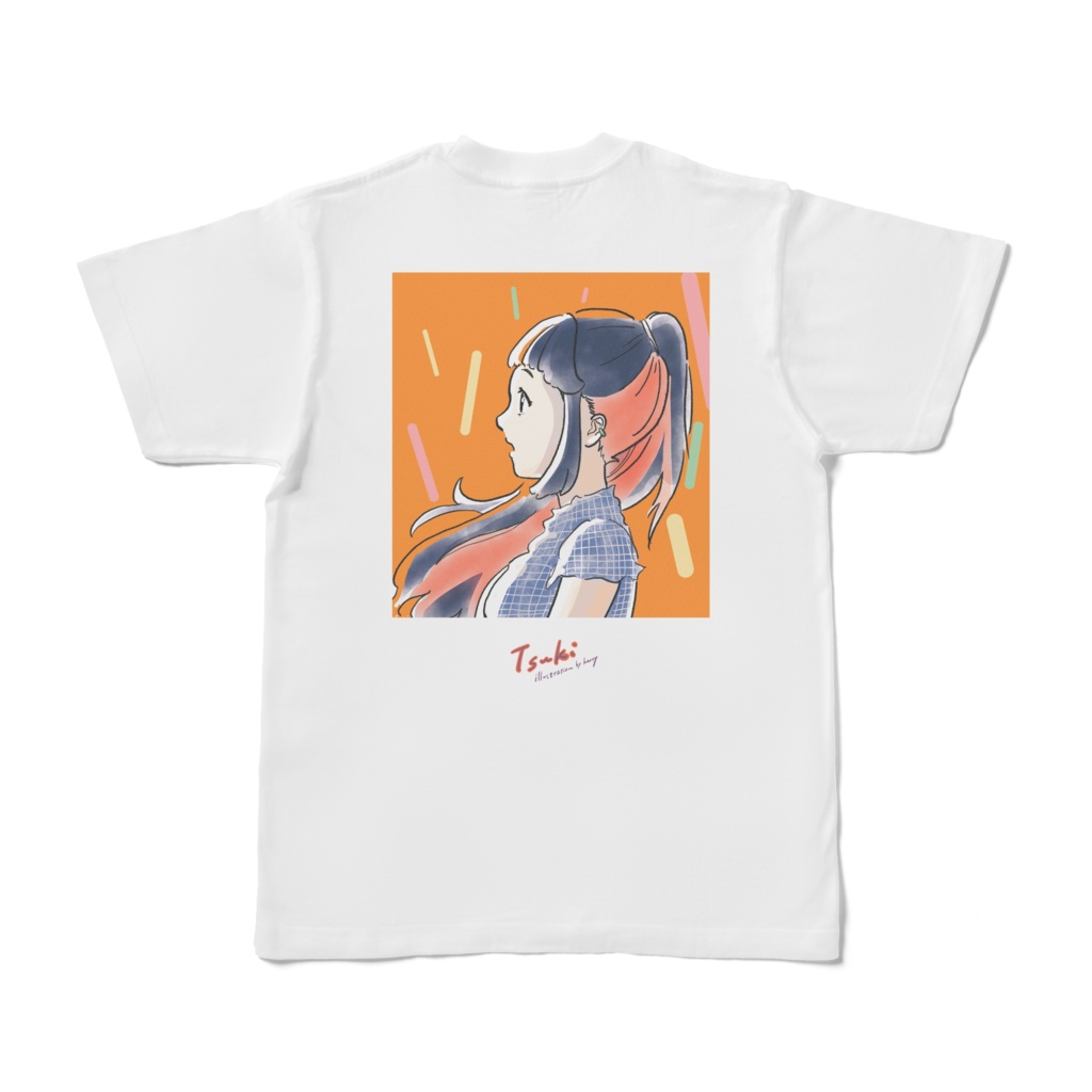 Tsuki （LIVE）Tシャツ　白　背面印刷
