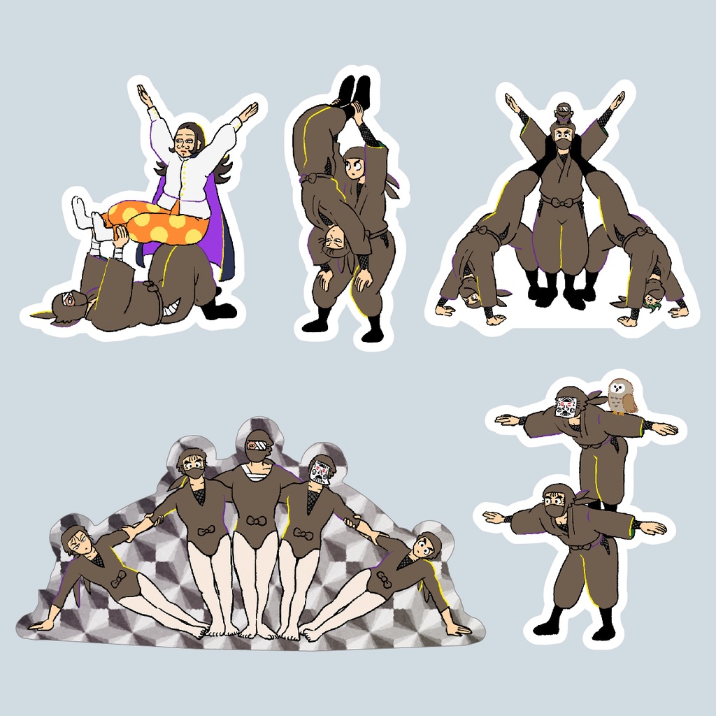 タソ組体操ステッカー