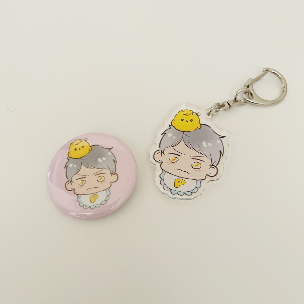 ぴーりお缶バッジ