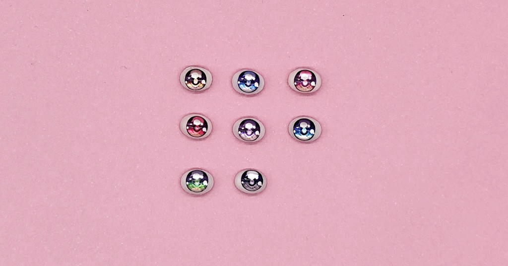 月飛び時間 10mmオーバルレジンアイ