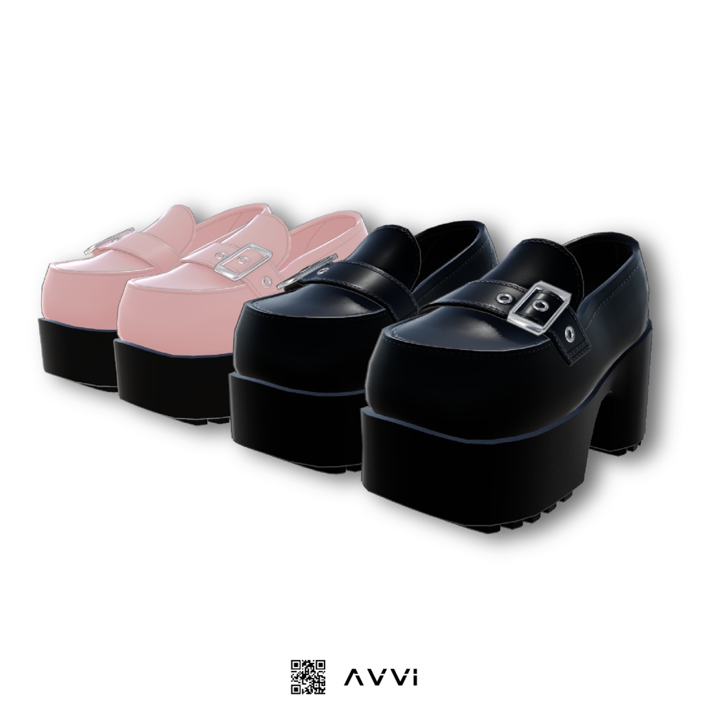 【6アバター対応】 AVVI 厚底ローファー&ソックス Penny Loafers & Sox