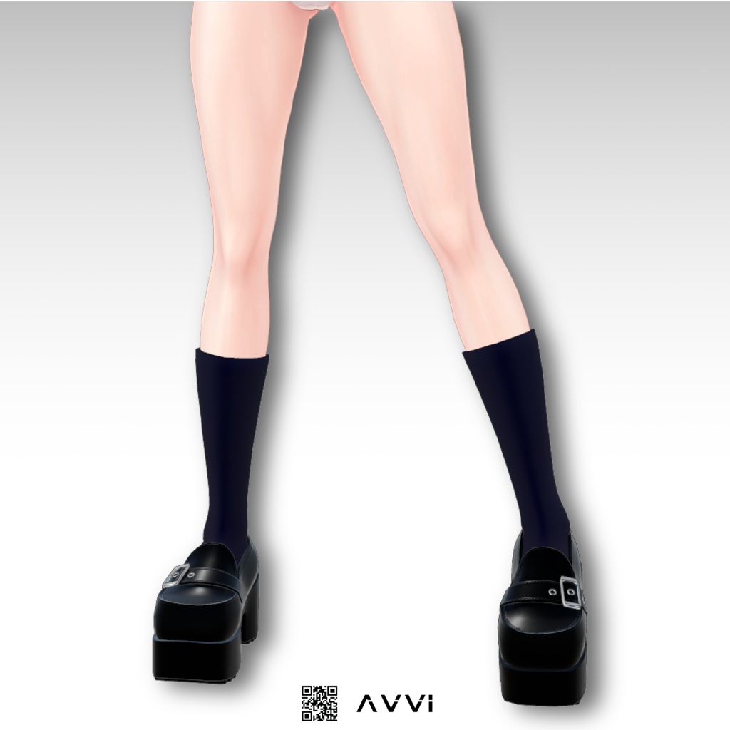 【6アバター対応】 AVVI 厚底ローファー&ソックス Penny Loafers & Sox