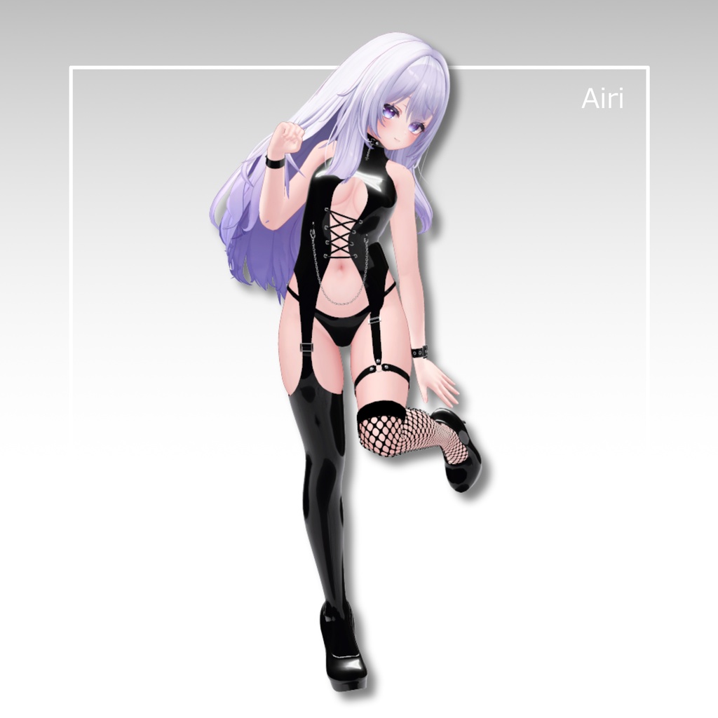 【5アバター対応】 AVVI ブラックラバーボンテージ