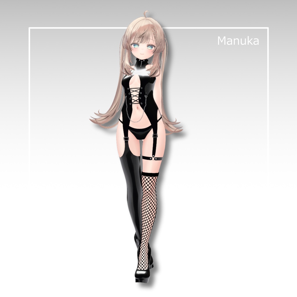 【5アバター対応】 AVVI ブラックラバーボンテージ