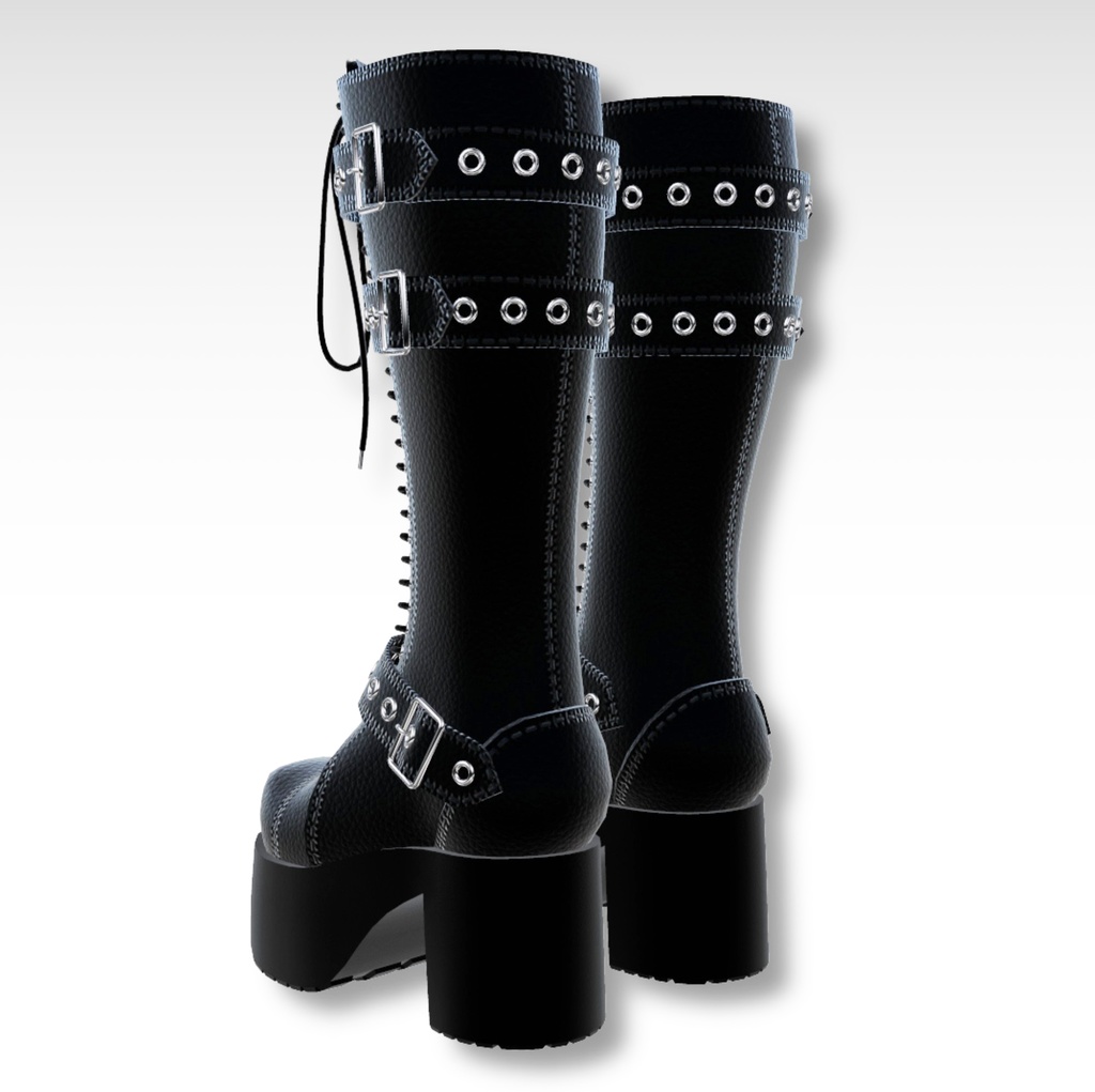 【12アバター対応】 AVVI レースアップ厚底ロングブーツ