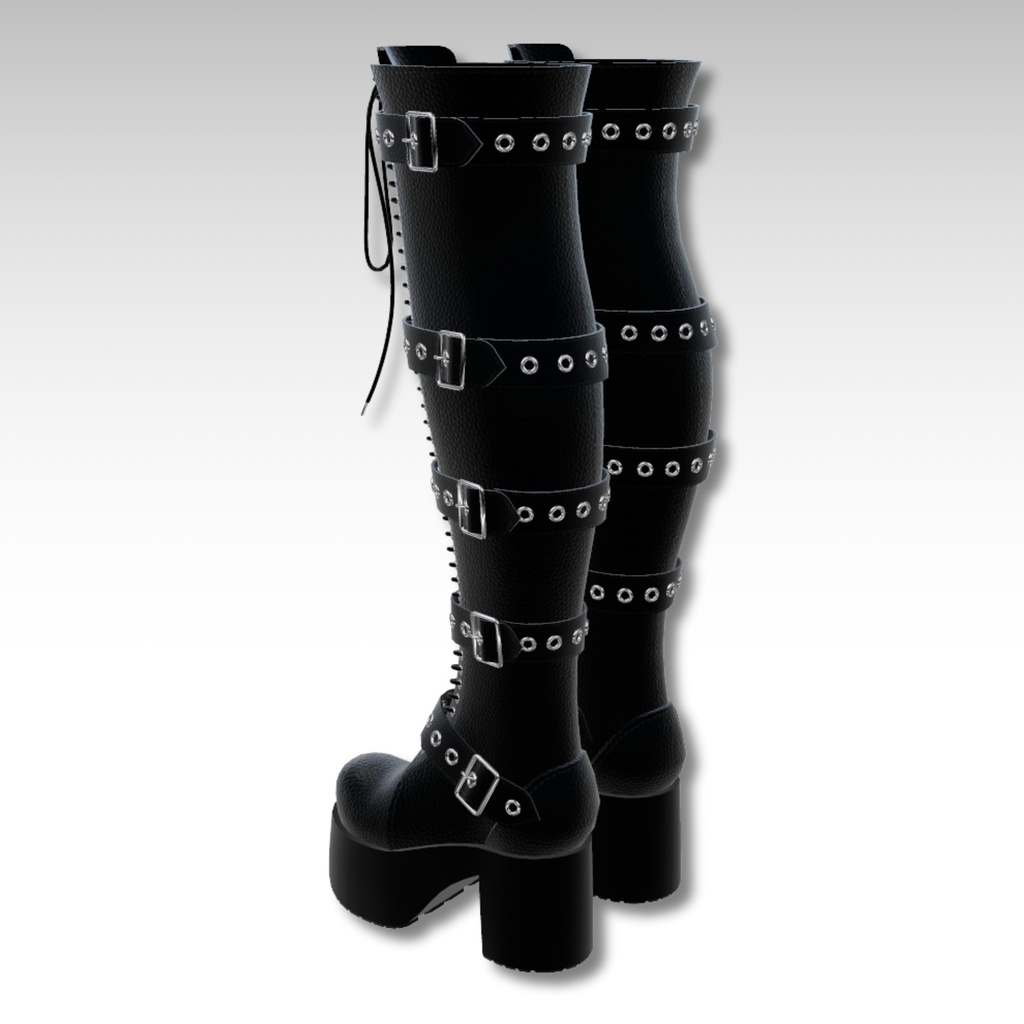 【11アバター対応】 AVVI レースアップ厚底サイハイブーツ