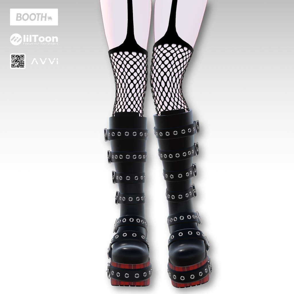 7アバター対応 AVVI タータンチェックブーツ