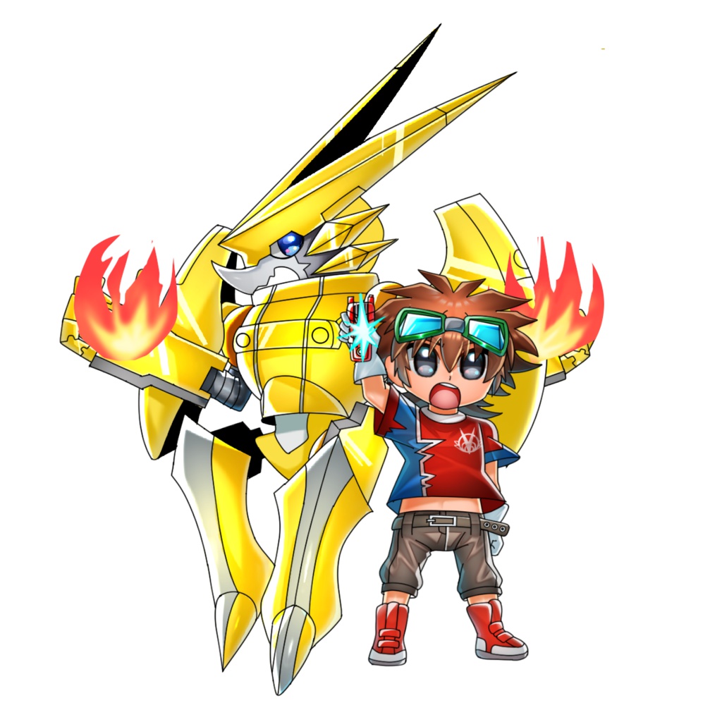 2期タイキさん＆Ωシャウトモンアクリルキーホルダー