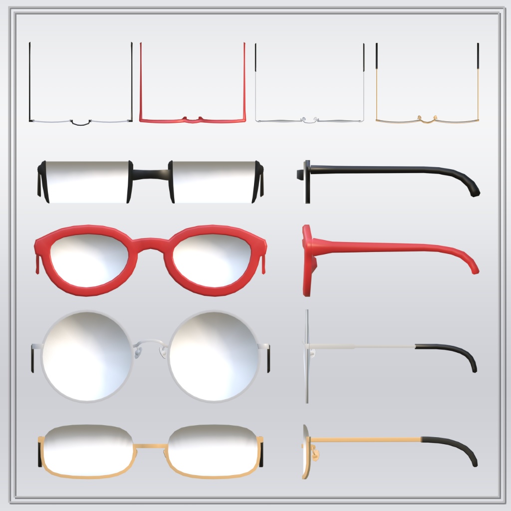 度付きメガネ【まめひなたグッズ】