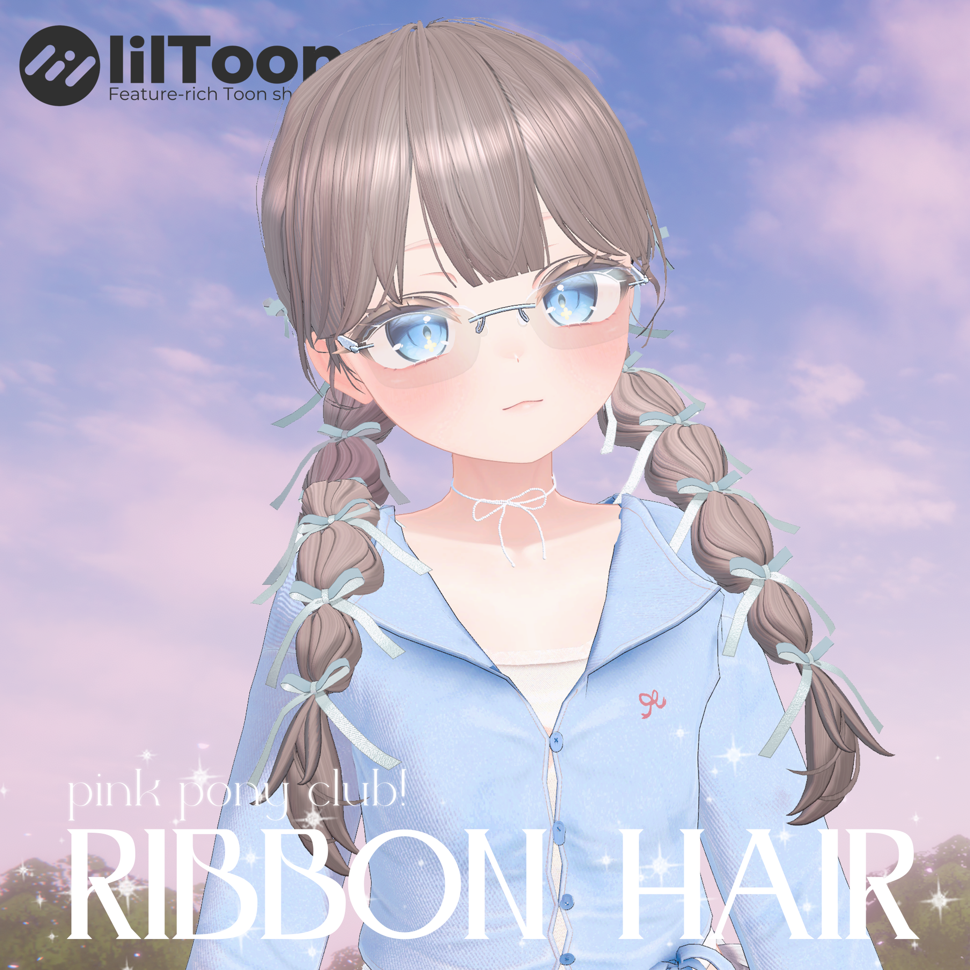 [6 Avatars] Ribbon Hair - Pink Pony Club - BOOTH