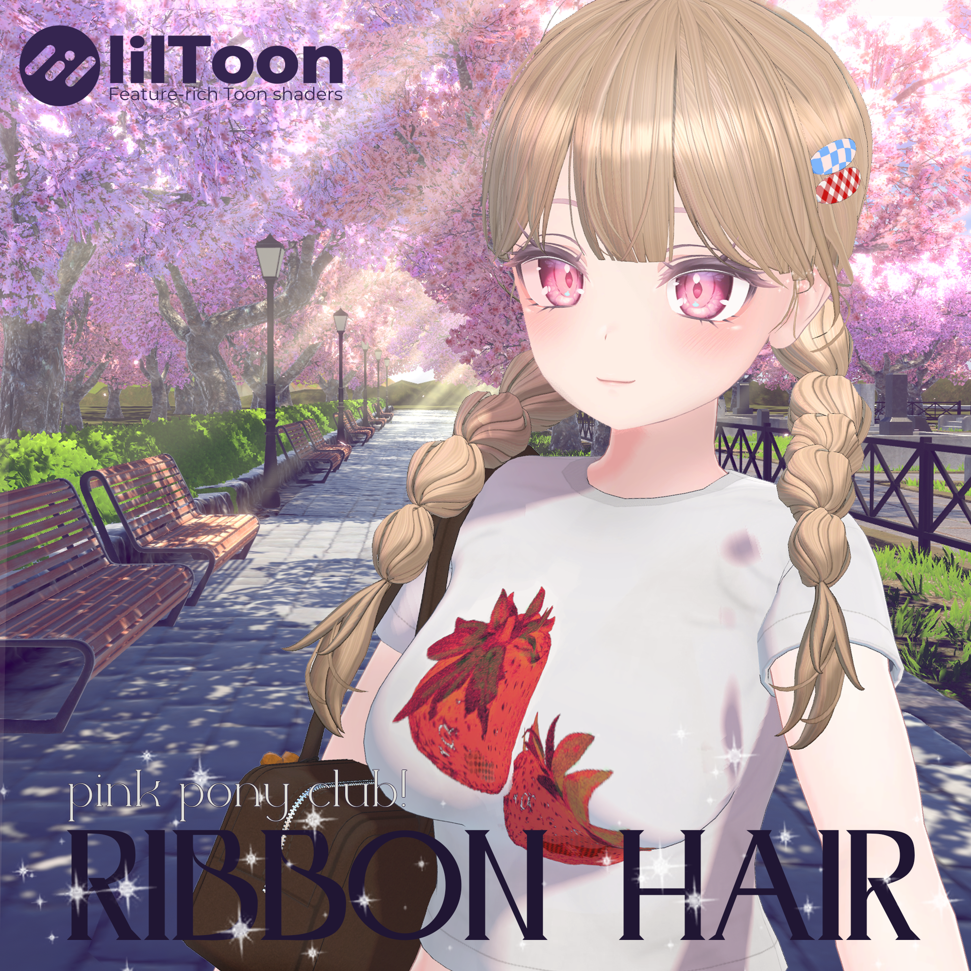 [6 Avatars] Ribbon Hair - Pink Pony Club - BOOTH