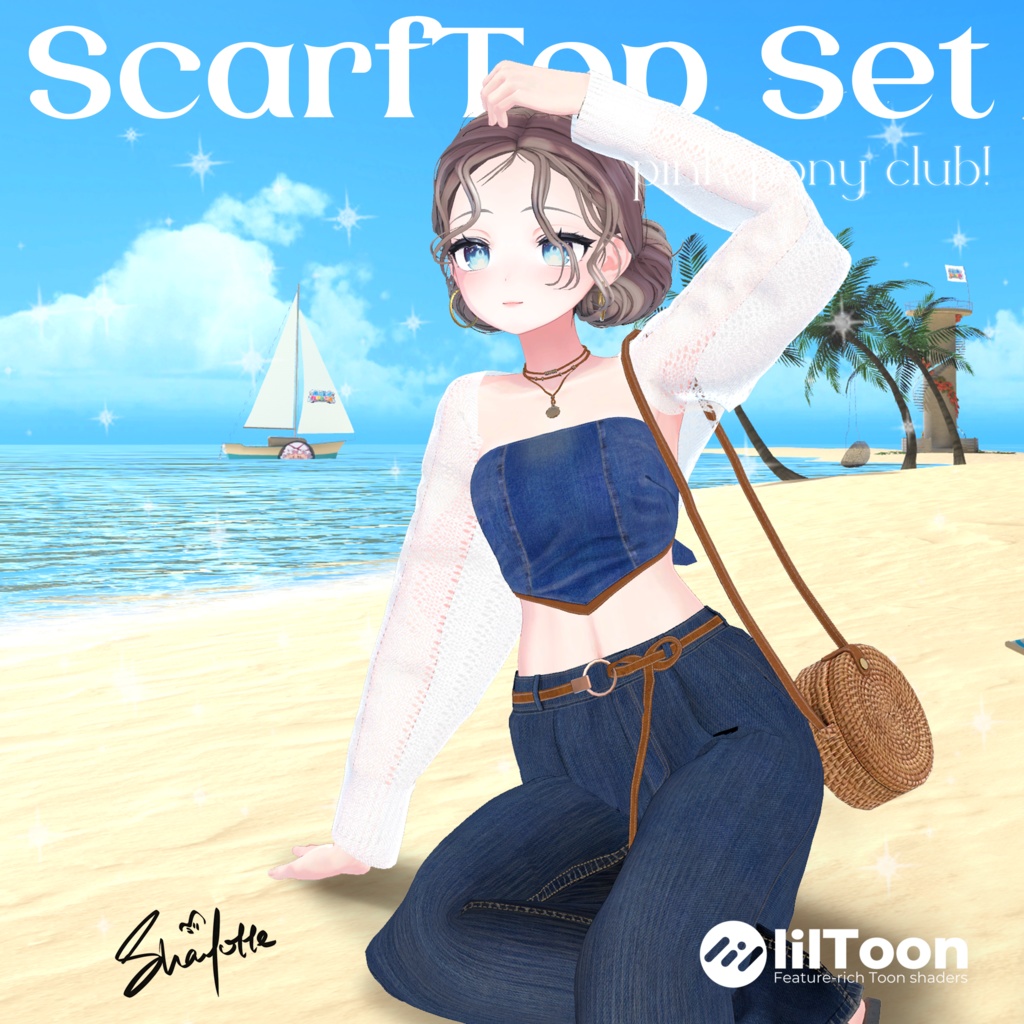 [6Avatars] ScarfTop Set