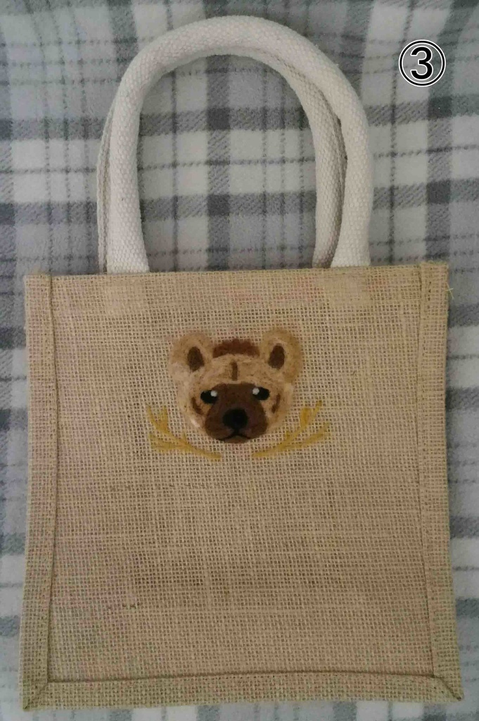 ニードルフェルティングトートバッグ(ジュート)