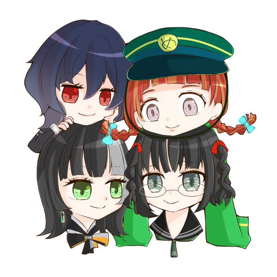 長野っ子4人集合シール