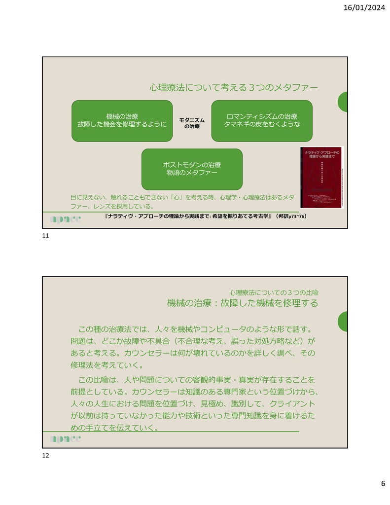 ナラティヴ・セラピー・ワークショップ・シリーズ2021全資料