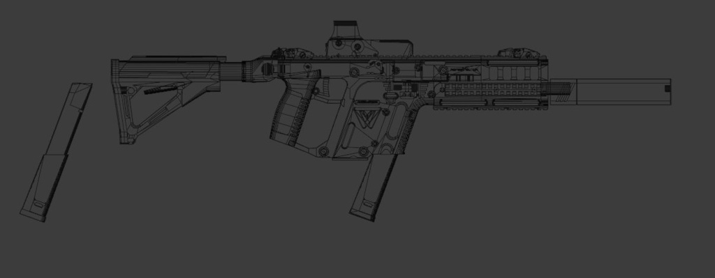 Division2 Kriss Vector SBR .45 for 3Dprint