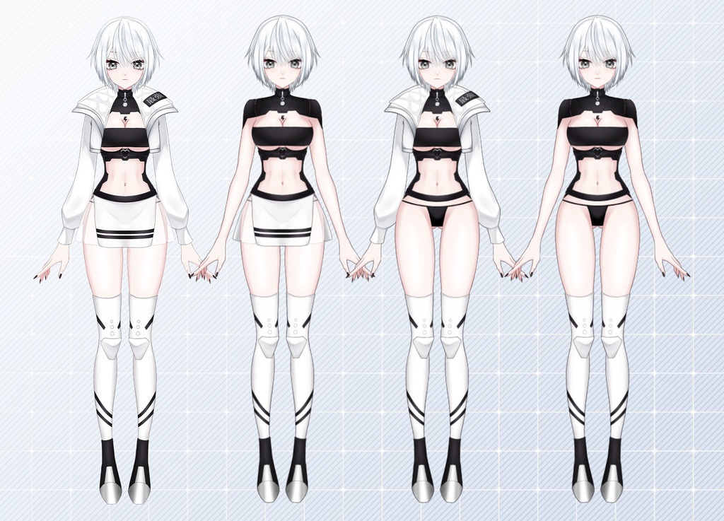 【汎用モデル】多種族可能なサイバー女の子