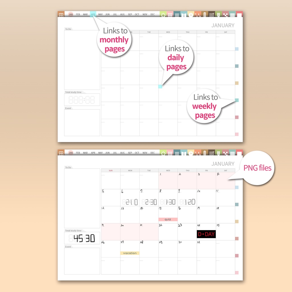 日付フリー学習プランナー NO.04