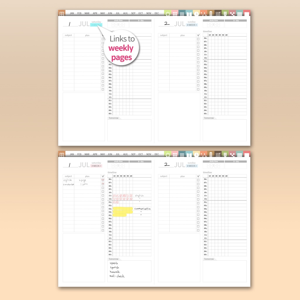 日付フリー学習プランナー NO.04
