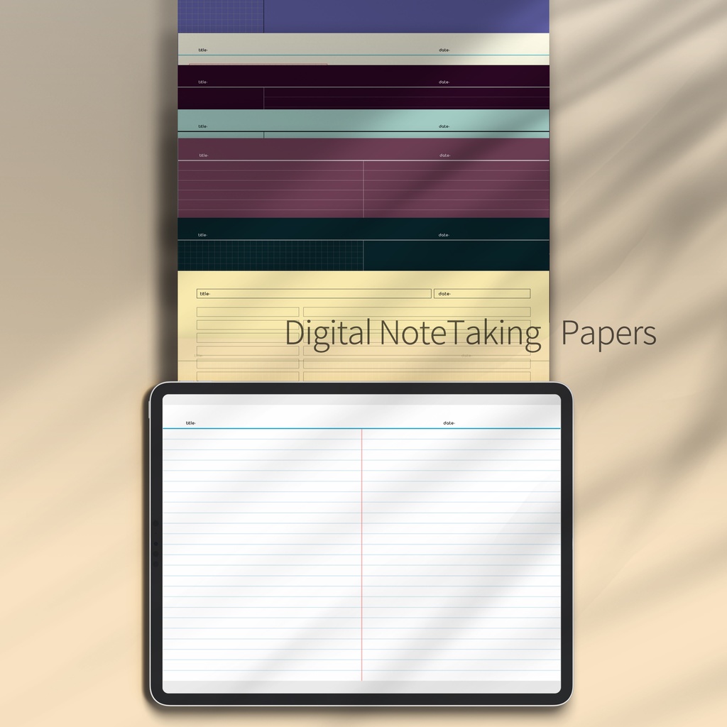 デジタルノート用用紙 160枚, 横型 NO.07