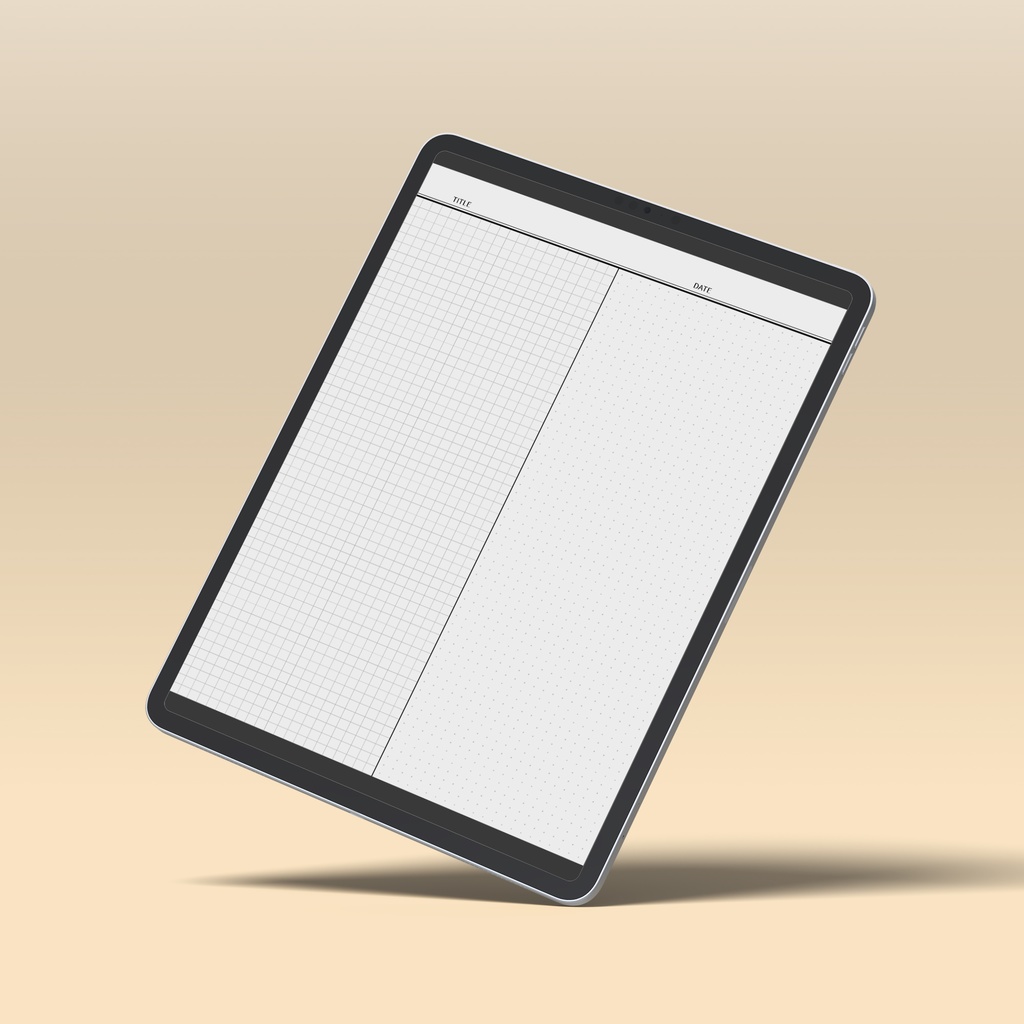 デジタルノート用ペーパーテンプレート(縦+横)NO.08