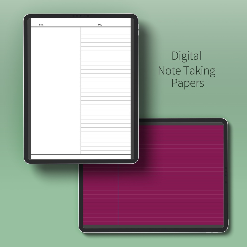 デジタルノート用ペーパーテンプレート(縦+横)NO.08