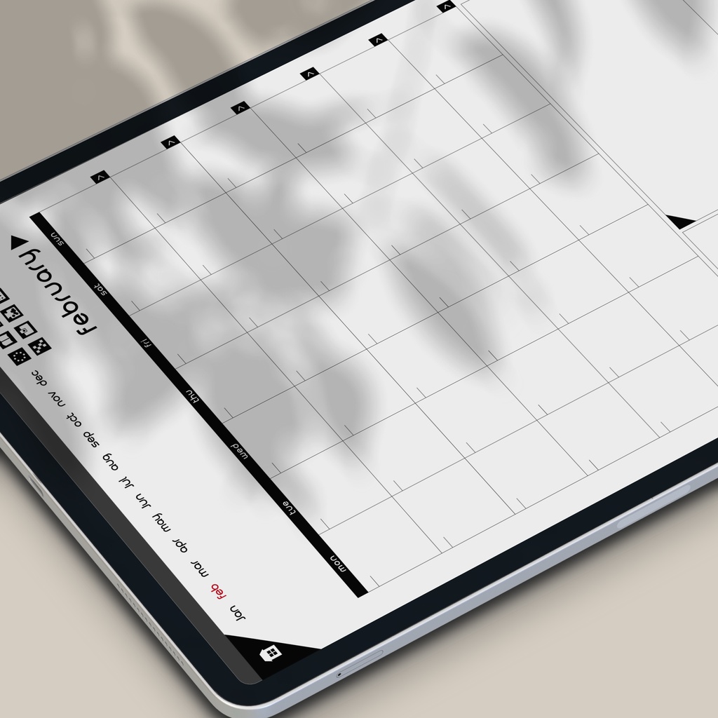 日付なしデジタルプランナー ホワイト NO.09