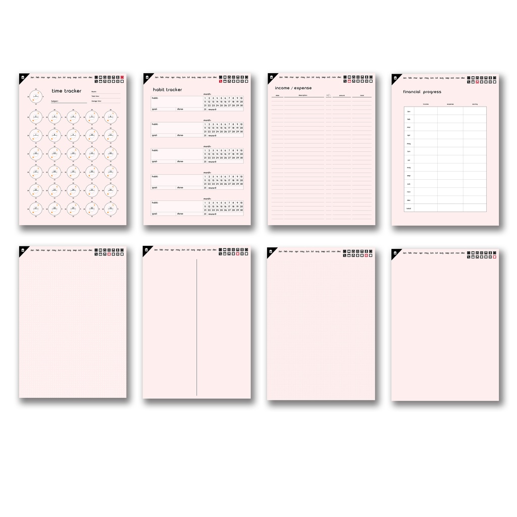 日付なしデジタルプランナー ピンク NO.10