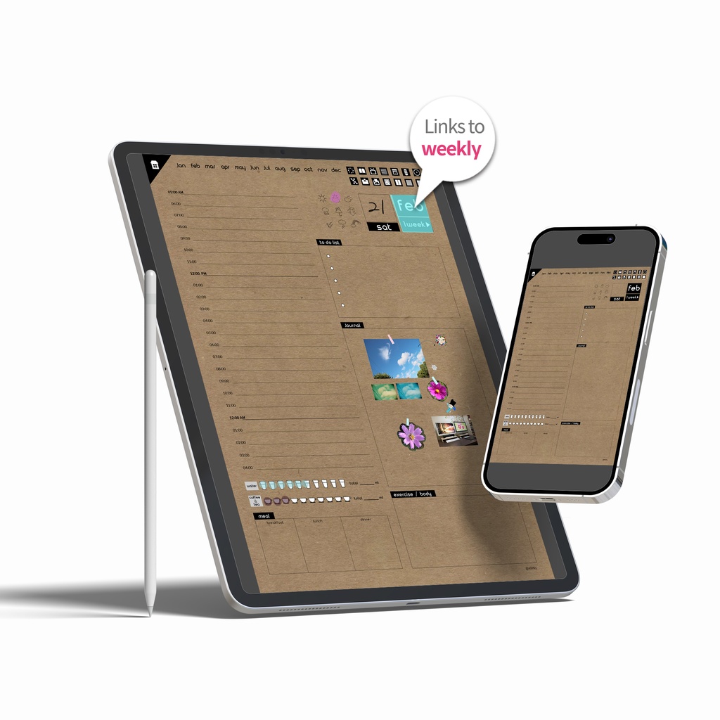 日付なしデジタルプランナー(クラフト) NO.11