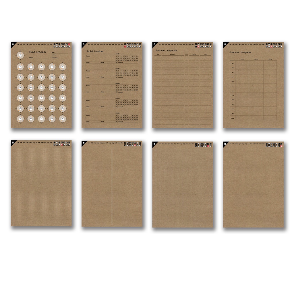 日付なしデジタルプランナー(クラフト) NO.11