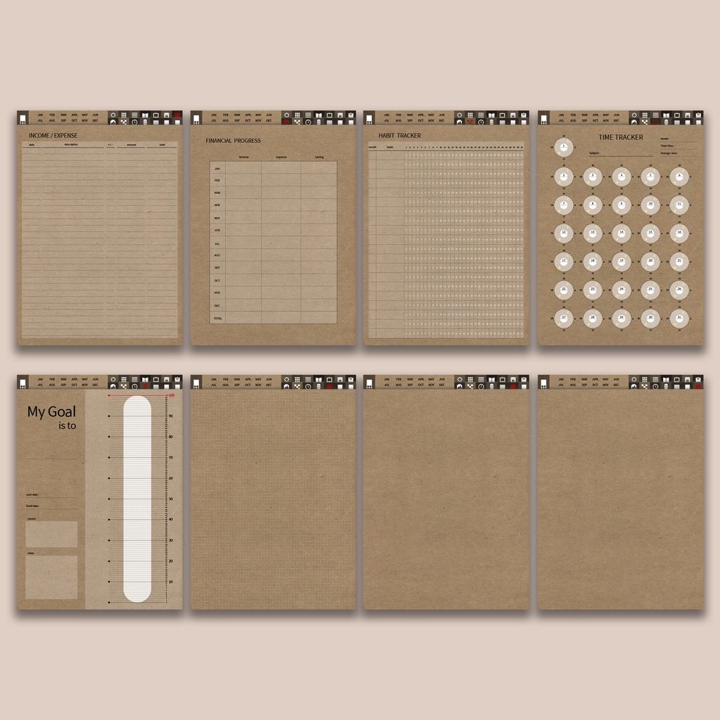 2026デジタルプランナー縦型 クラフト NO.20