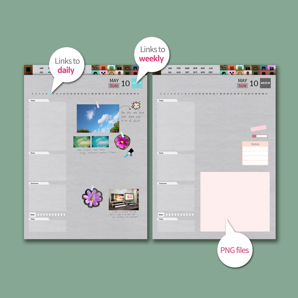 2026デジタルプランナー縦型 クラフト NO.21