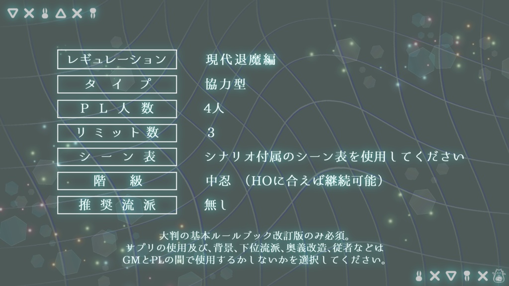 シノビガミ『H/W to do?』【SPLL:E223132】