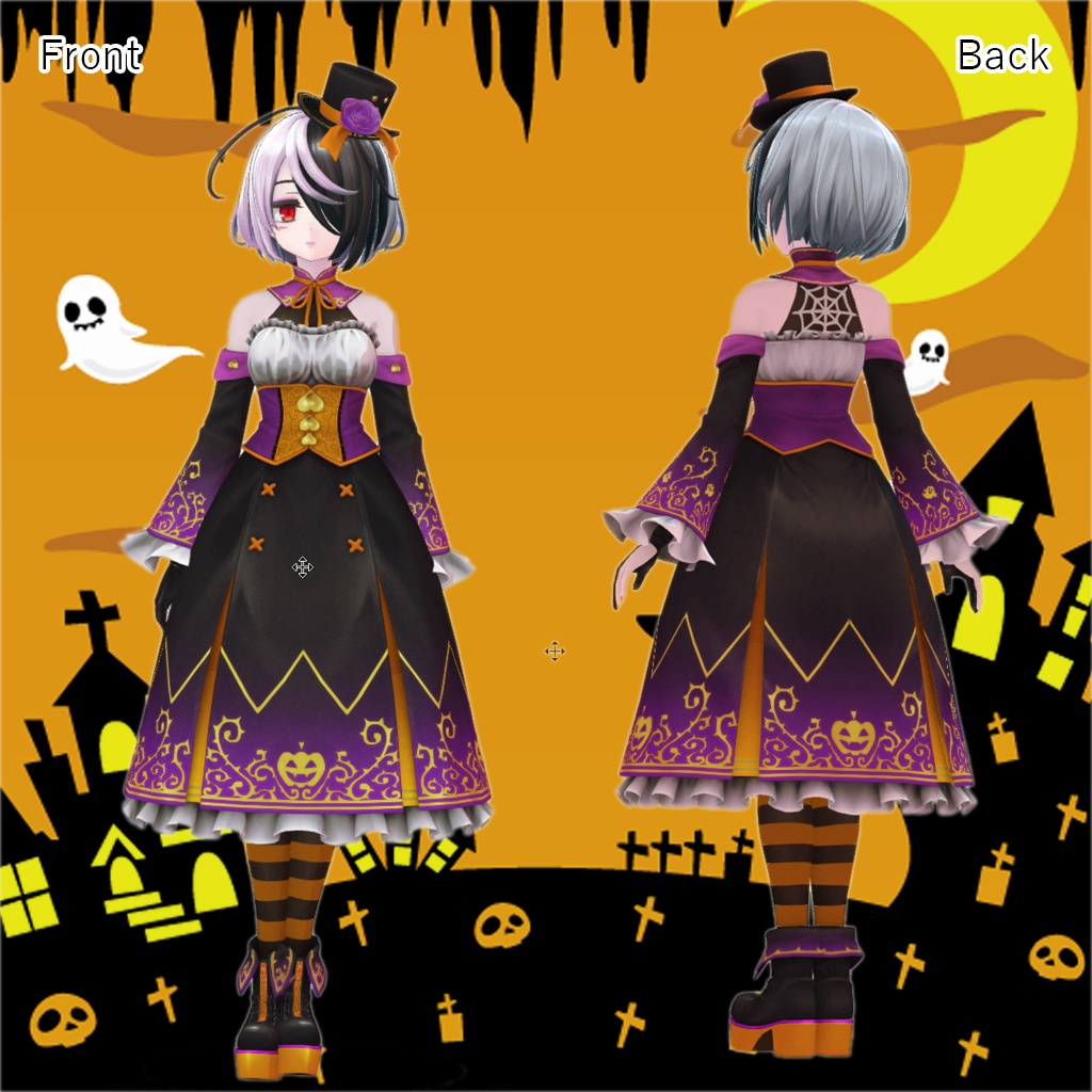 【ハロウィンコスチューム】クラウディア専用 ハロウィンテクスチャマテリアルセット