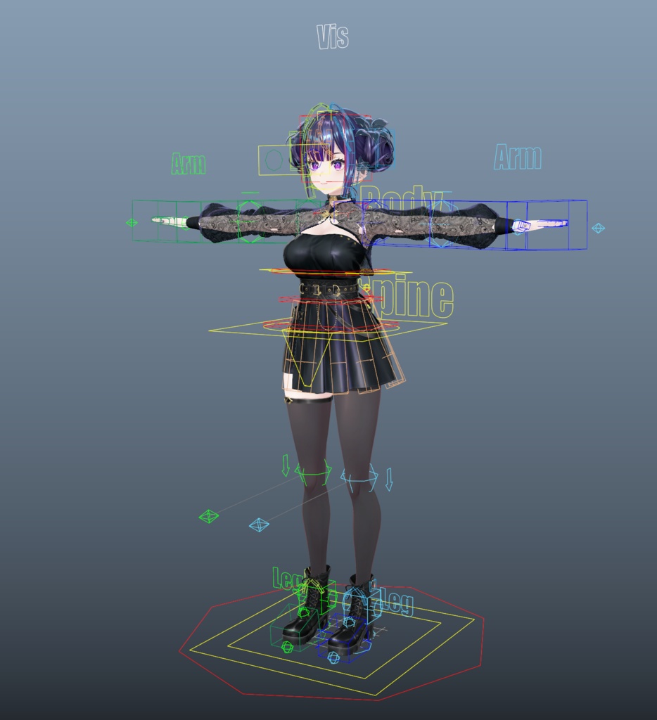 「璃々 -Lili-」Advanced Rig for Maya