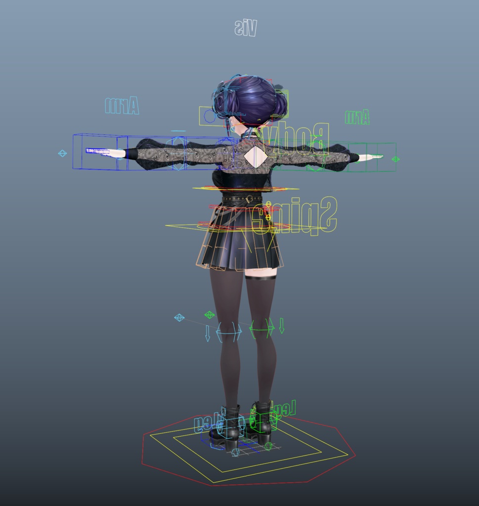 「璃々 -Lili-」Advanced Rig for Maya
