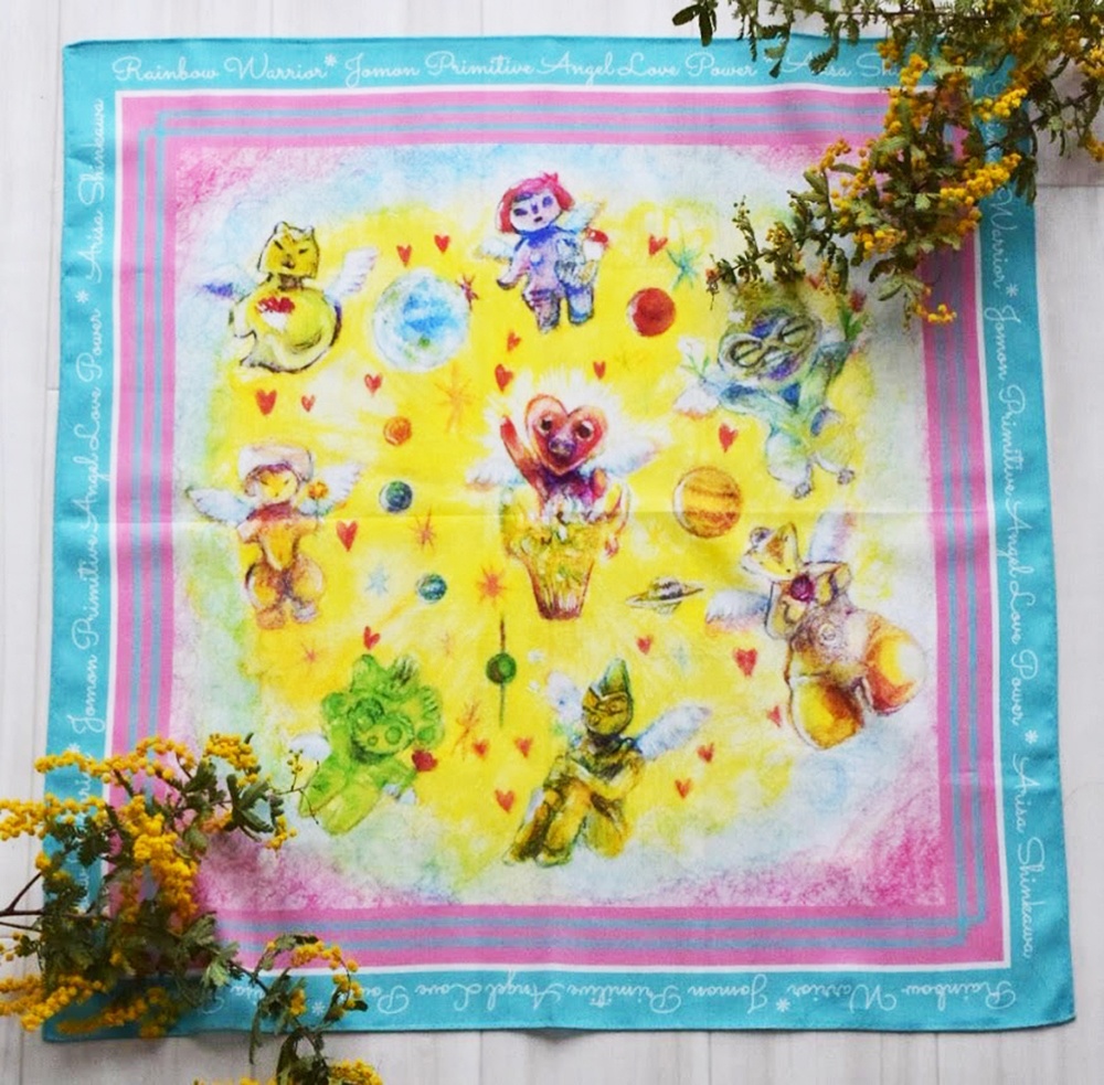 【縄文土偶エンジェルハンカチ】JOMON ANGEL LOVE POWER‼︎