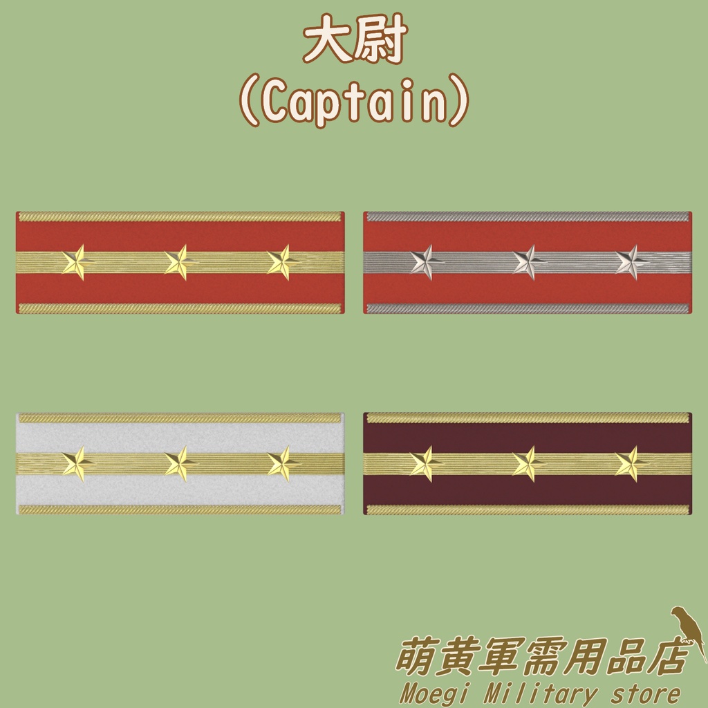 (3Dモデル)帝国陸軍-45式階級章 将校