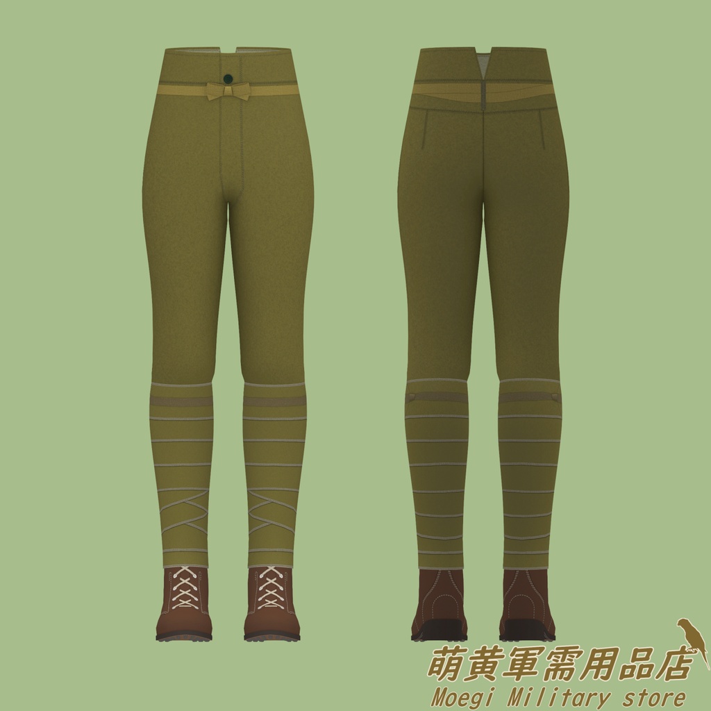 (3Dモデル)帝国陸軍-九八式軍衣・軍袴<FBX・VRoid・XWear対応>