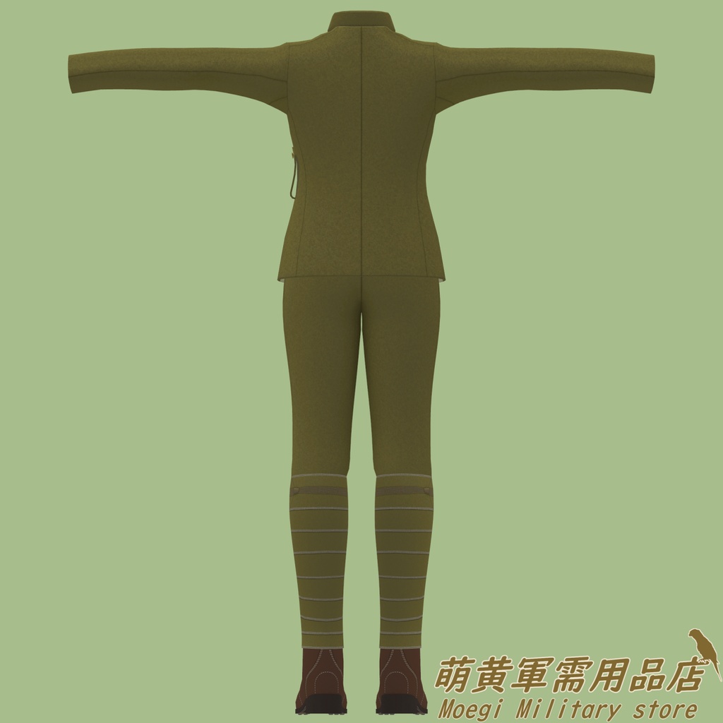 (3Dモデル)帝国陸軍-九八式軍衣・軍袴<FBX・VRoid・XWear対応>