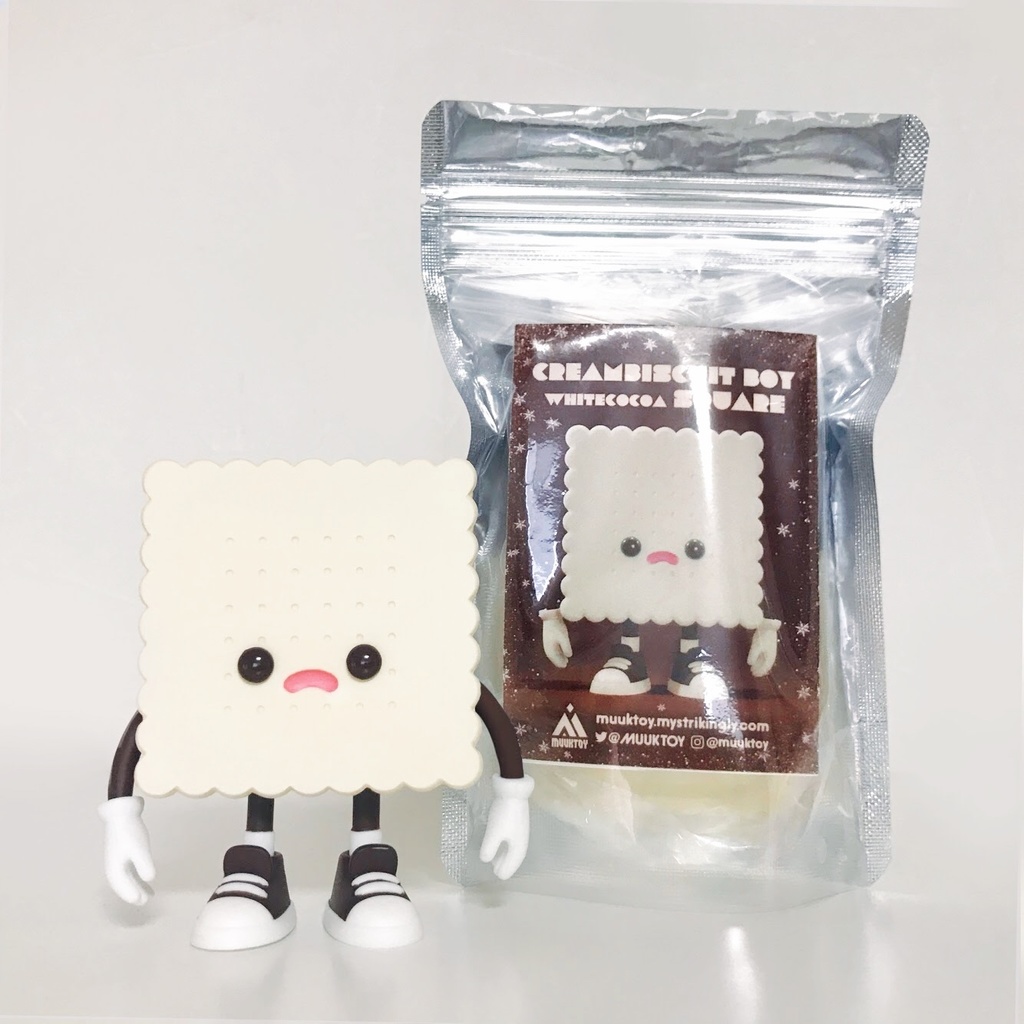 Cream Biscuit Boy Whitecocoa Square クリームビスケットボーイ ホワイトココア スクエア 塗装済組立レジントイキット Muuktoy Booth